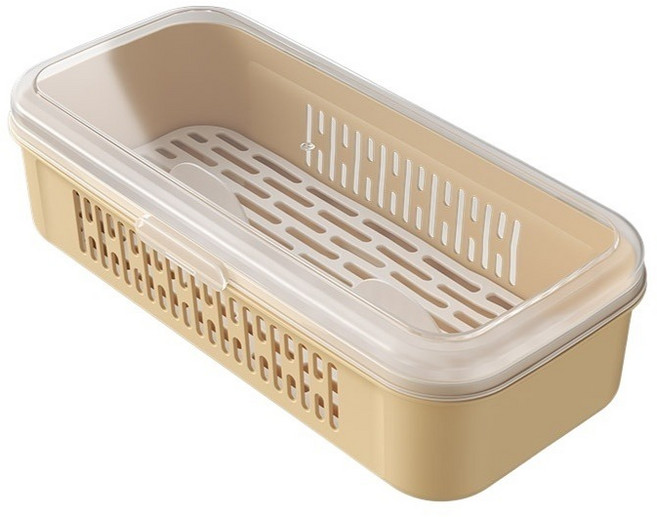 히라훔 대용량 뚜껑 수저통, 오렌지, 1개