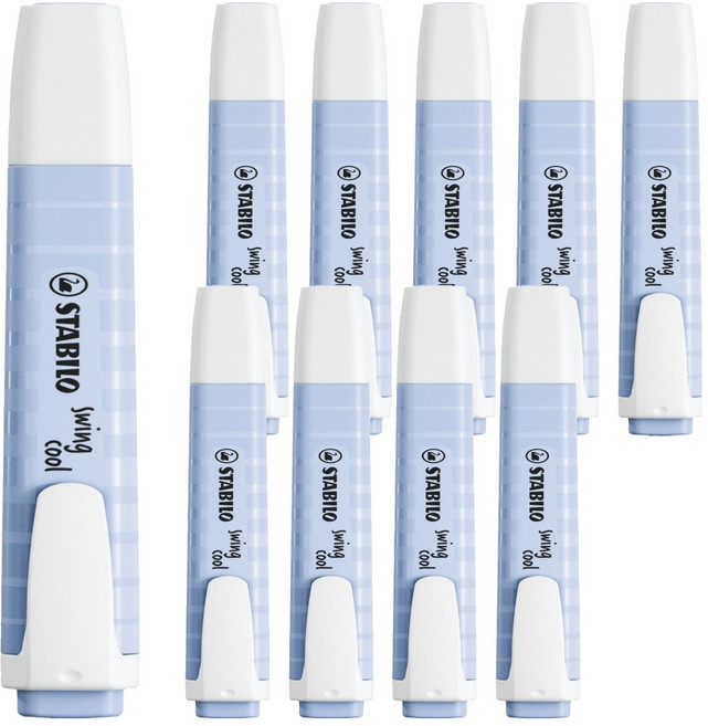 스타빌로 스윙쿨 파스텔 형광펜, 111 클라우디 블루, 10개
