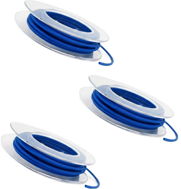 싸파 컬러 열 수축고무 튜브 자작채비용 3mm CRUB-003, 3개, 블루