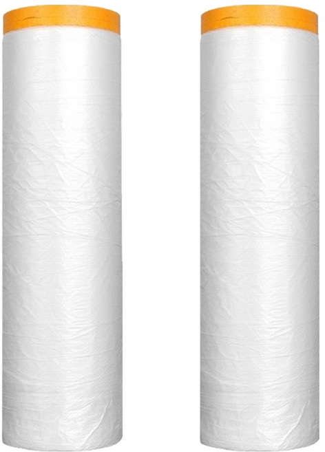 MINUNE 黏貼式大型施工室內裝潢遮蔽塑膠布, 2個