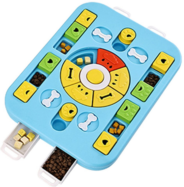 올투펫 반려동물 3단 IQ퍼즐 노즈워크 장난감, 블루, 1개