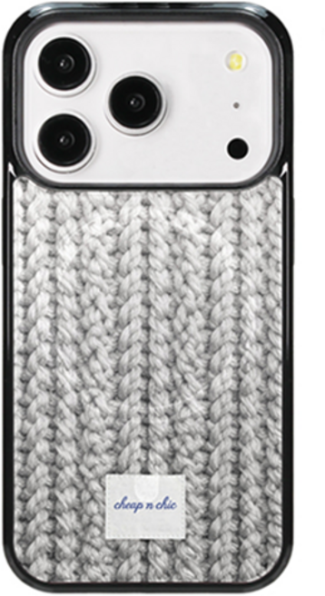 칩앤칙케이스 소프트 스웨터 맥세이프 블랙 에폭시 범퍼 휴대폰 케이스