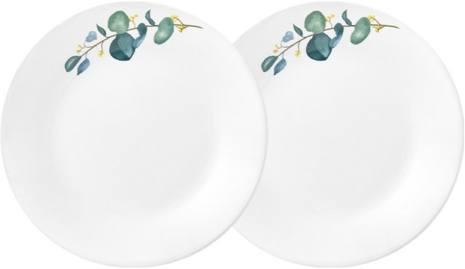 코렐 유칼립투스 원형 접시 소, 화이트, 2개, 단품