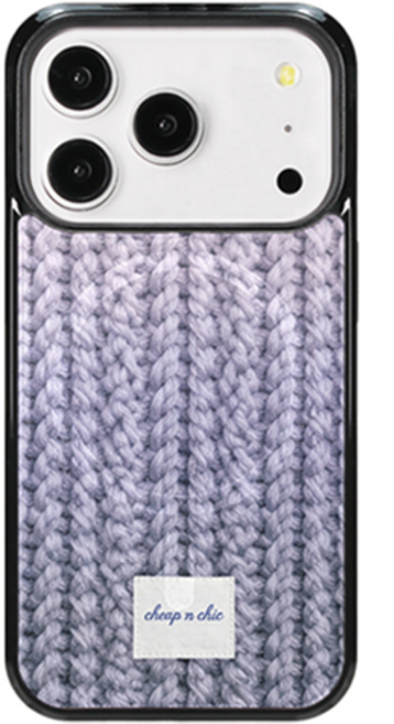 Chip & Chick Case 軟毛衣 MagSafe 黑色環氧樹脂防撞手機殼