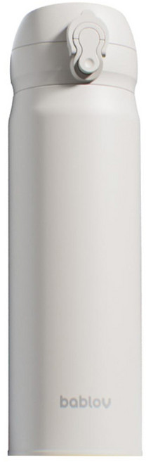bablov 花伴森 316不銹鋼輕奢商務直飲保溫瓶, 白色, 1個, 500ml