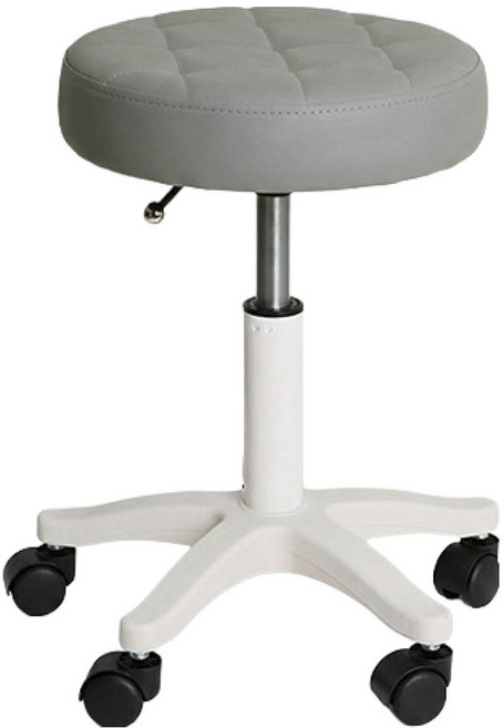HICKIES 舒適好心情移動式簡易圓形旋轉椅凳, 灰色, 1個