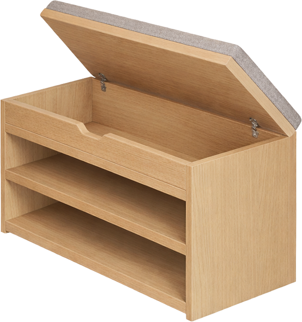 HORLA生活家居 可掀式穿鞋櫃升級款 HXD001388N252V01 80 x 28 x 43cm, 原木色, 2層