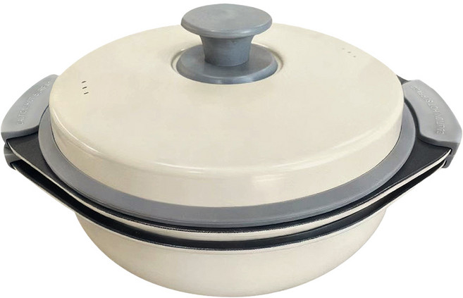 ANDY MAY2 韓匠3件組 微波專用快速料理鍋 AM-SN006A 奶茶色, 1套, 26.2cm