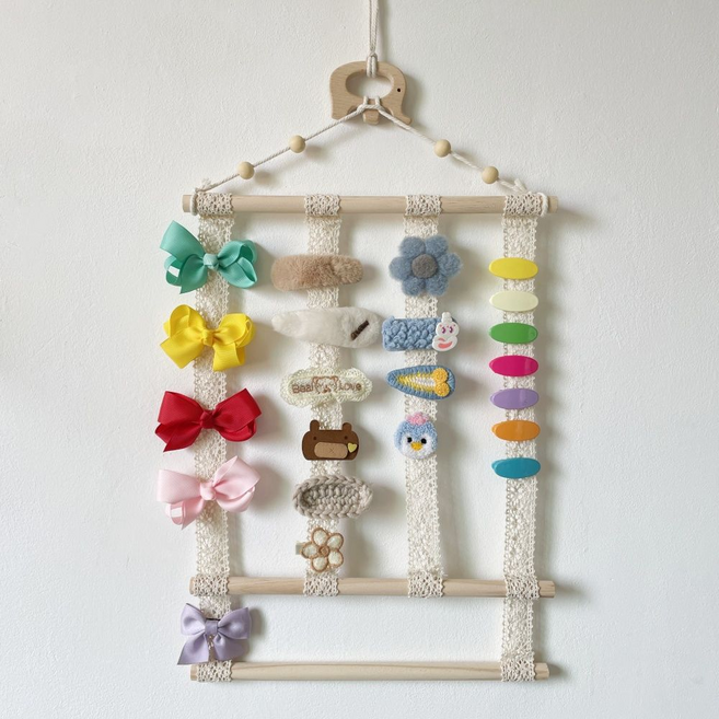 쏙쏙채움 머리핀 보관 디스플레이 벽 클립, 코끼리