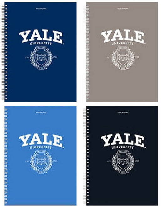 예일 인사이트 국내 제조 스프링 노트 4종 세트, 블루, 블랙, 그레이, 네이비블루, 1세트