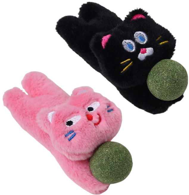 둥둥펫 고양이 캐치 캣닢볼 인형 장난감, 랜덤발송, 2개