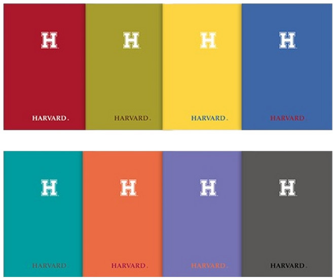 하버드 데일리 유선노트 8종 세트, 혼합색상, 1세트