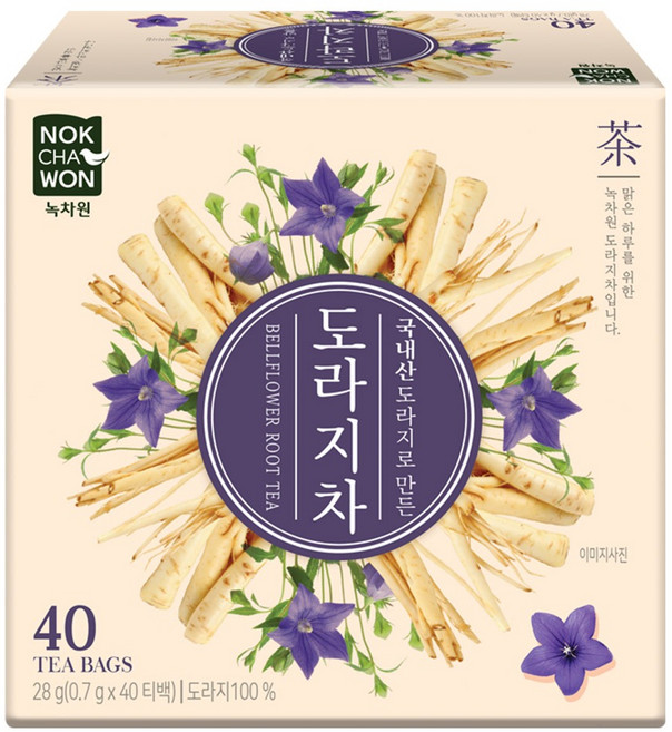 녹차원 국내산 도라지차, 700mg, 40개입, 1개