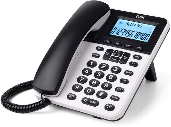 iTEK 가정용 사무용 업소용 관리실 발신자 유선 전화기, IK-670(화이트)