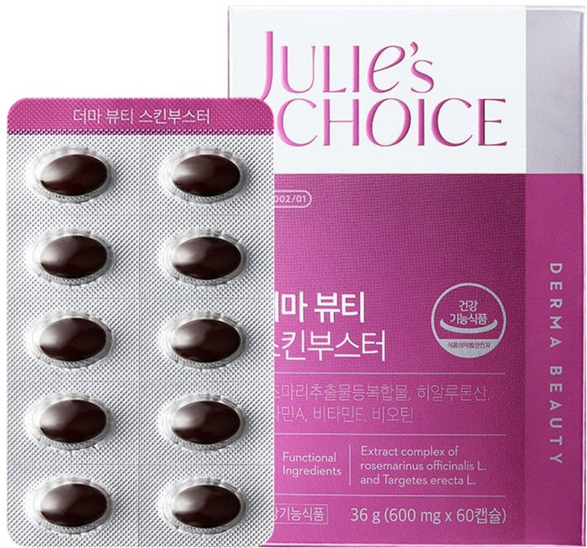 줄리스초이스 비오틴 히알루론산 홈케어 더마 뷰티 스킨부스터 36g, 1개, 60정