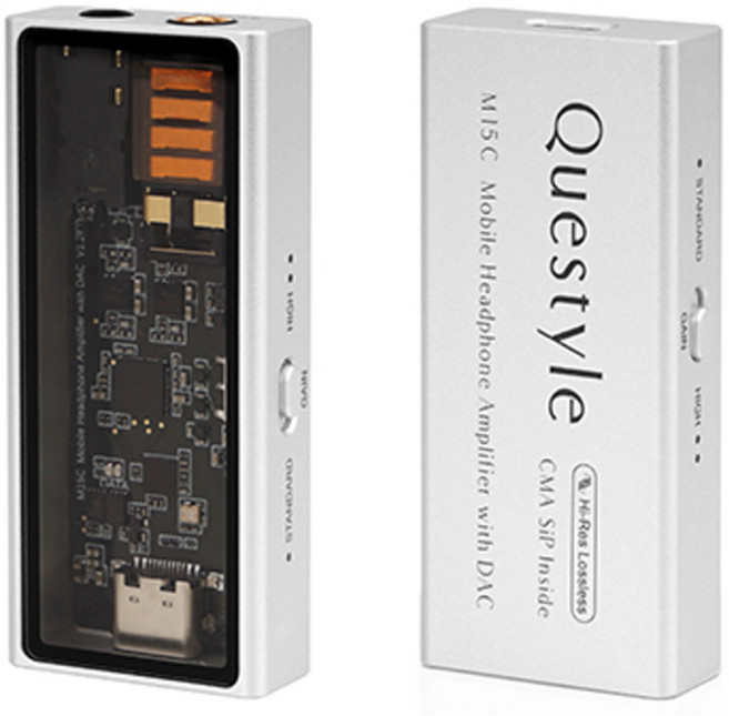 퀘스타일 오디오 포터블 DAC 헤드폰 앰프 Cirrus 칩셋 3.5mm / 4.4mm, M15C