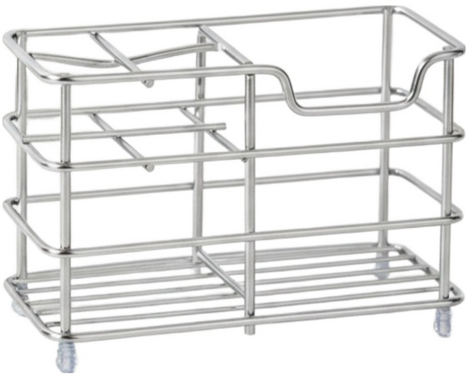 위드스타 깔끔한 스테인레스 칫솔꽂이, 실버, 1개