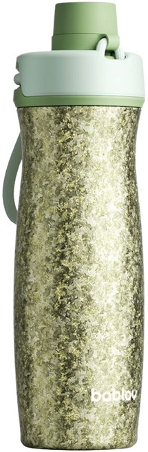 bablov 花伴森 純鈦曲線運動水壺, 悅動綠, 1個, 500ml