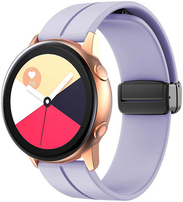 JELLY.TIGER D扣矽膠錶帶 20mm, 薰衣草紫, 1個