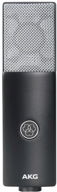 AKG 단일지향성 유선 48V 팬텀파워 홈레코딩 스트리밍용 콘덴서 마이크 + H81 스탠드 마운트 세트, 블랙, C104