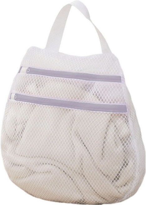 썬앤드림 의류 변형 방지 더블 지퍼 메쉬 세탁망 중형 40 x 40 cm, 퍼플, 1개