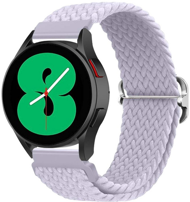 JELLY.TIGER 編織單圈織物錶帶 20mm, 薰衣草紫, 1個