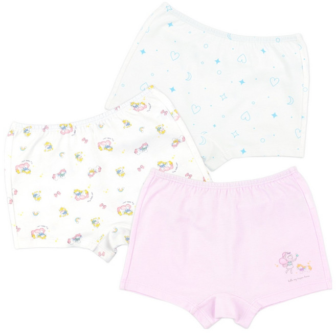 메이키즈 아동용 트로이엔젤 면스판 드로즈 3종 세트