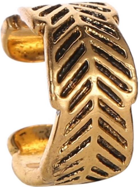 이츠굿텐 나뭇잎 데일리 논피어싱 레이어드 이어커프 귀찌 한쪽 1cm