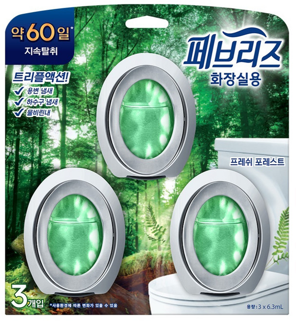 페브리즈 화장실용 비치형 프레쉬 포레스트 본품, 18.9ml, 1개