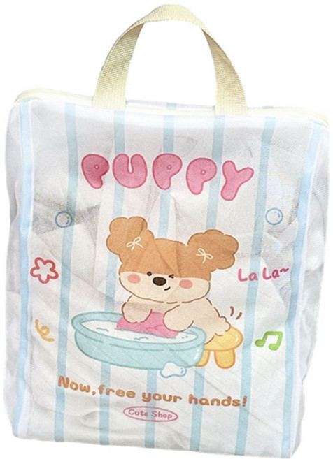 썬앤드림 귀여운 곰돌이 엉킴방지 캐릭터 세탁망 중형 20 x 30 cm, 혼합색상, 1개