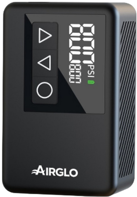 에어글로 스마트 미니 LCD 디스플레이 120PSI 초경량 휴대용 자전거 전동펌프, 1개, 블랙