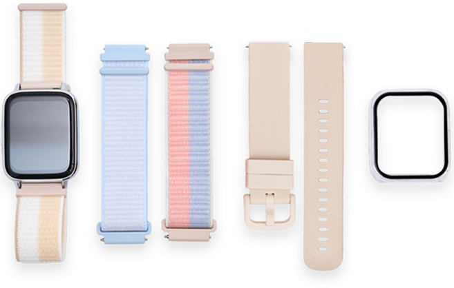 우먼스9999 통화가능 퍼스트워치V2 풀패키지 세트, 스타라이트, 4.31cm, 블루투스