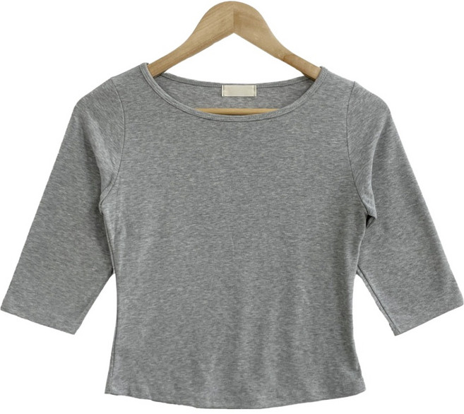 Planday 株式會社 女款七分袖修身Philly圓領船型領日常T恤