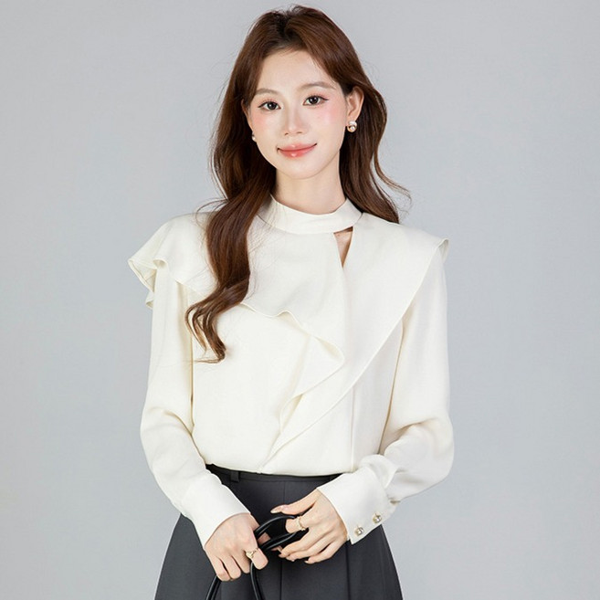 LUNA GIRL 女款Lagnere荷葉領襯衫 L26SPBL012708