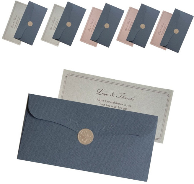 르미에 고급 감사 답례 용돈봉투 6p + 메모속지 2종 x 3p + 스티커 6p 세트, 그레이(용돈봉투), 화이트, 핑크(메모속지), 1세트