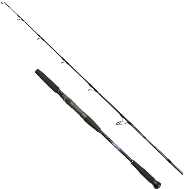 FICAMX 至尊釣魚 青甘鐵板路亞竿 釣竿 S542MH, 黑色