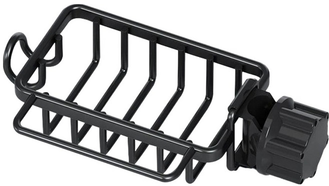 아케이바이 공중부양 고급형 물빠짐 수세미 거치대, 1개, 블랙