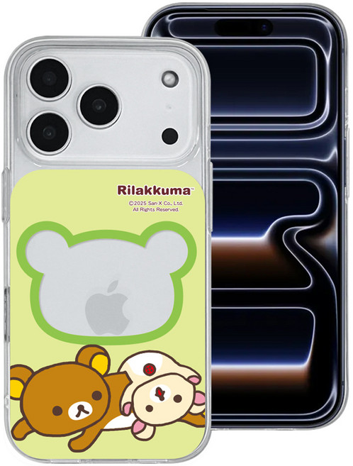 Rilakkuma拉拉熊彩色邊框透明果凍手機殼