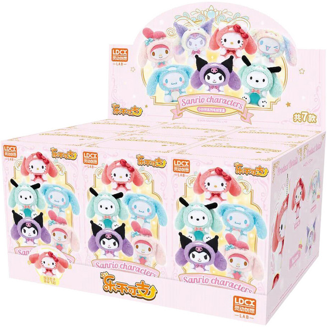 Sanrio 三麗鷗 絨毛 樂不可支 娃娃盲盒, 混和顏色, 1套, 15cm