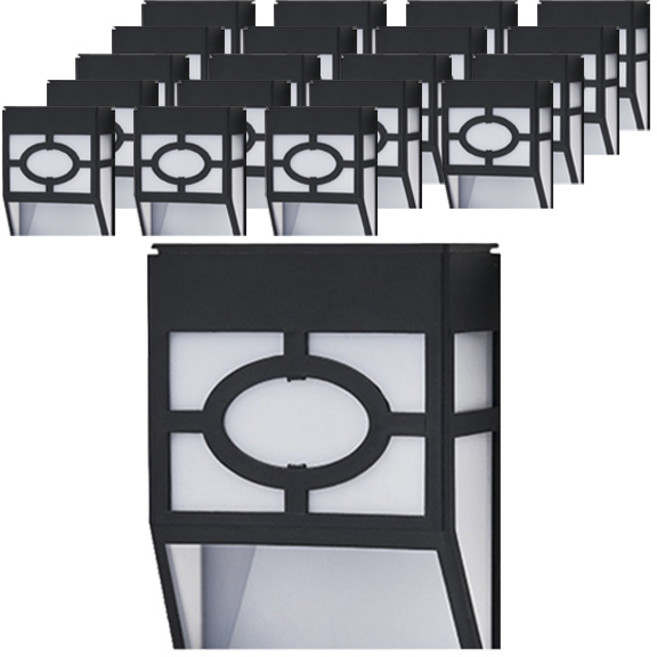 케이시조명 LED 태양광 스마트 외부 벽부등 20p, 블랙