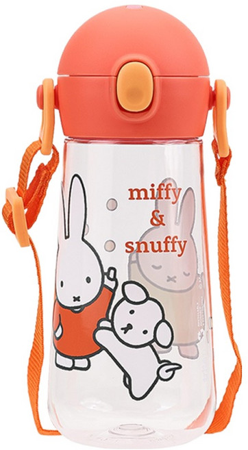 릴팡 아동용 더보틀 몰리 원터치 어깨끈 트라이탄 미피 물통, 혼합색상, 1개, 470ml