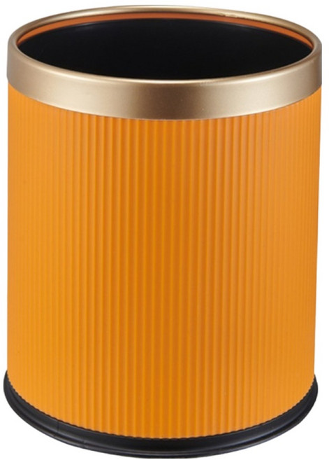 썬앤드림 골드라인 압력링 거실 호텔 쓰레기통 15L, 오렌지