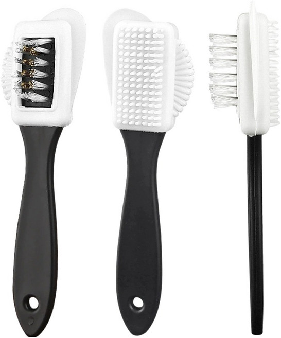 마켓피아 신발 세척 브러쉬 클리너 다용도 스웨이드 구두솔 15.5 x 4.5 cm, 블랙, 3개