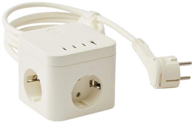 락앤락 틈새 큐브 멀티탭 ENK211IVY, 아이보리, 1개, 180cm