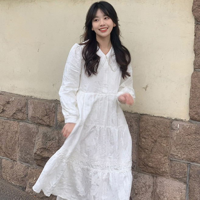 루나걸 여성용 리버팔로 펀칭 레이스 원피스 L26SPOPS012311