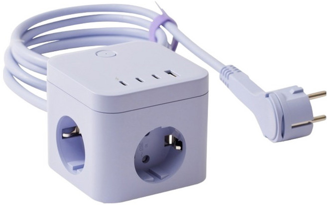 락앤락 틈새 큐브멀티탭 ENK211PUP, 퍼플, 1개, 1.8m