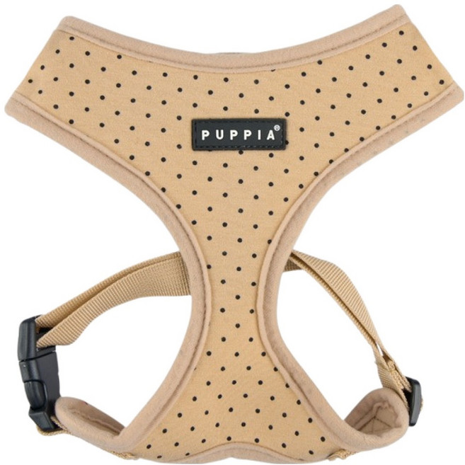 퍼피아 반려동물 사이즈 조절 가능한 소프트 도트 하네스 AC301, 베이지, 1개