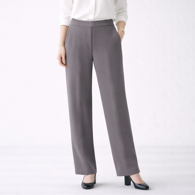 라라온 여성용 롱/숏 기장 2단 스판 데일리 일자 밴딩 슬랙스 26TSP3774