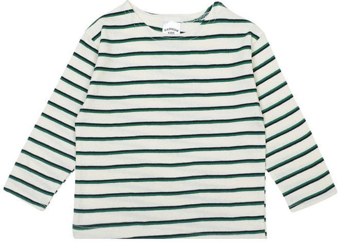 레인보우키즈 아동용 하이 스트라이프 긴팔 티셔츠