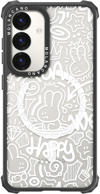 모란카노 임팩트 맥세이프 투명 라인아트 디자인 휴대폰 케이스